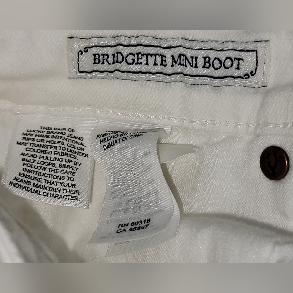 Lucky Brand Bridgette High-Rise Cropped Mini Boot Denim Women's Sz 2 - Picture 12 of 14